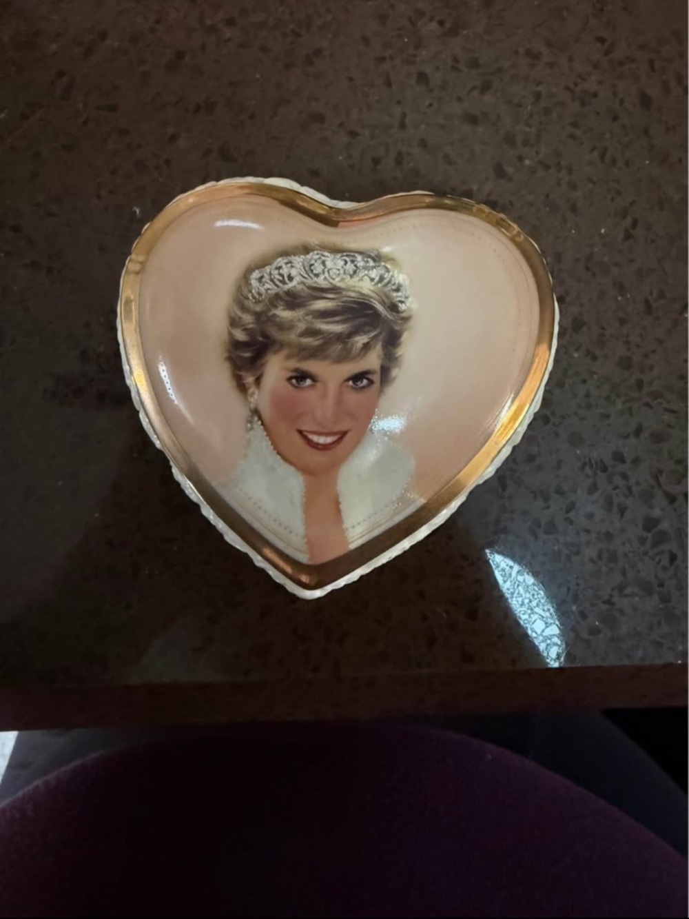 Princess Diana Heart-Shaped Trinket Music Box